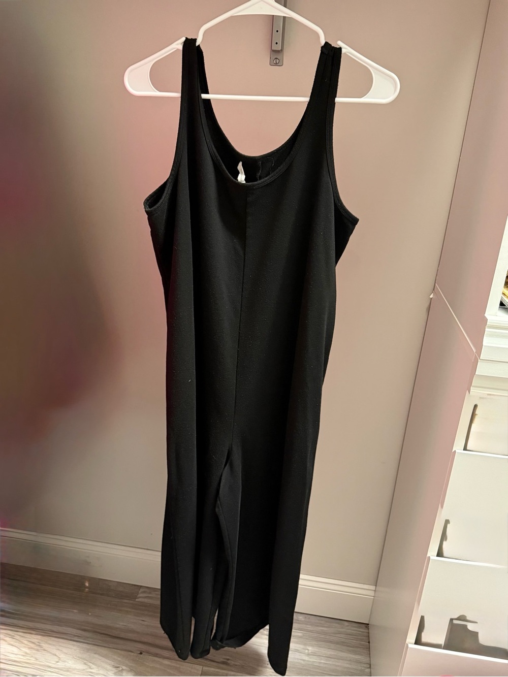 Maurices Black Long Sleeve-Look Sleeveless Jumpsuit